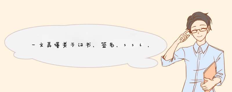 一文弄懂关于证书，签名，ssl，android包签名机制。,第1张