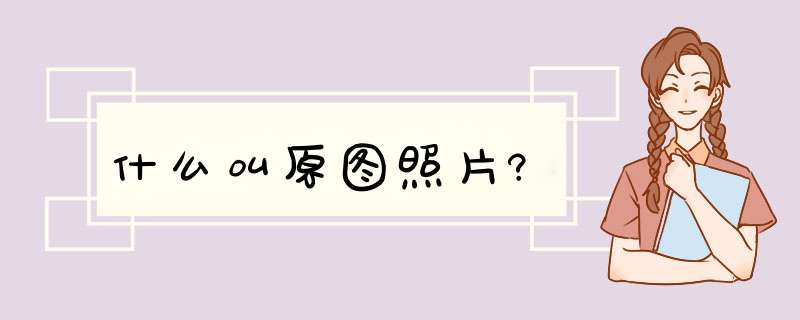 什么叫原图照片?,第1张