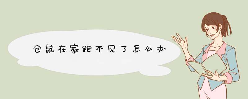 仓鼠在家跑不见了怎么办,第1张