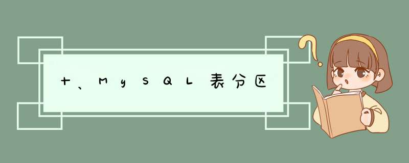 十、MySQL表分区,第1张 十、MySQL表分区,第1张