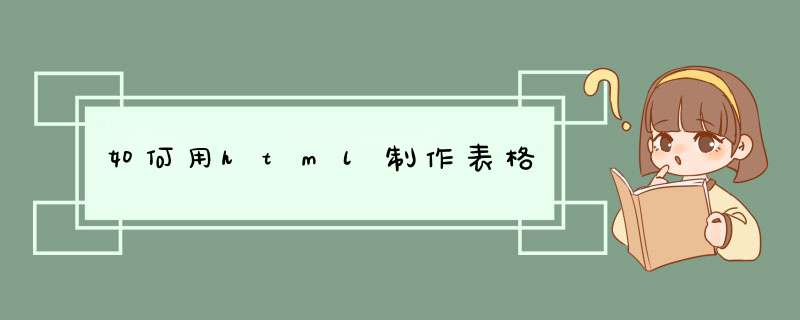 如何用html制作表格,第1张 如何用html制作表格,第1张
