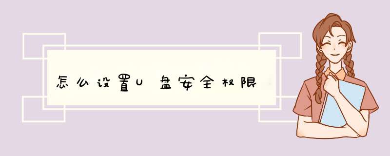 怎么设置U盘安全权限,第1张 怎么设置U盘安全权限,第1张