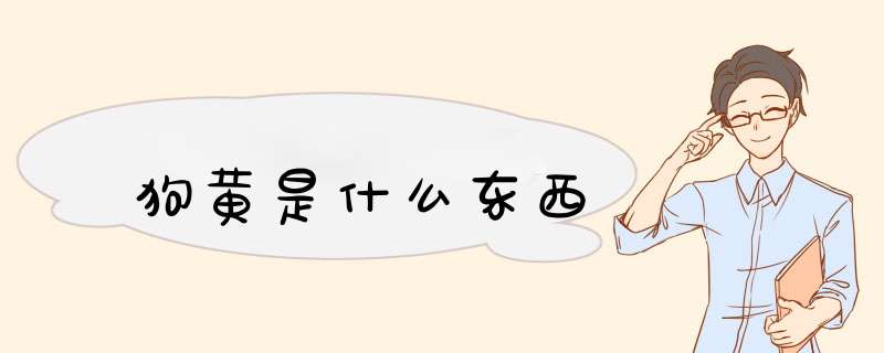 狗黄是什么东西,第1张