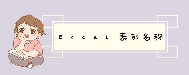Excel表列名称,第1张 Excel表列名称,第1张