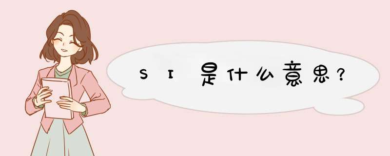 SI是什么意思?,第1张 SI是什么意思?,第1张