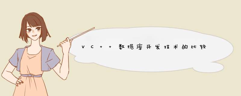VC++数据库开发技术的比较,第1张 VC++数据库开发技术的比较,第1张