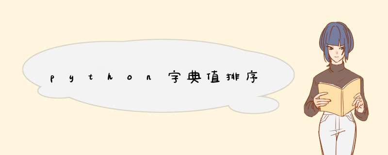 python字典值排序,第1张