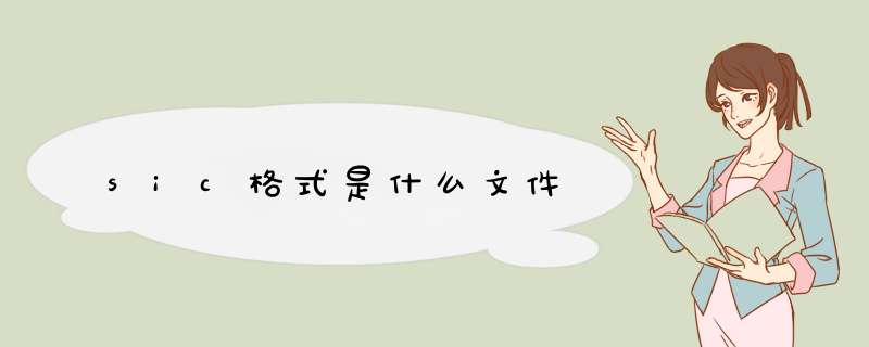 sic格式是什么文件,第1张 sic格式是什么文件,第1张