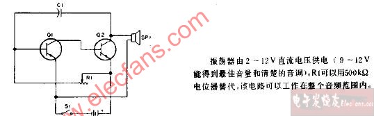 电码练习振荡器原理图,第2张