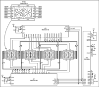 Multiplexing Shutdown Allows T,第2张 Multiplexing Shutdown Allows T,Figure 1. This circuit enables two 7–segment display drivers to display text.,第2张