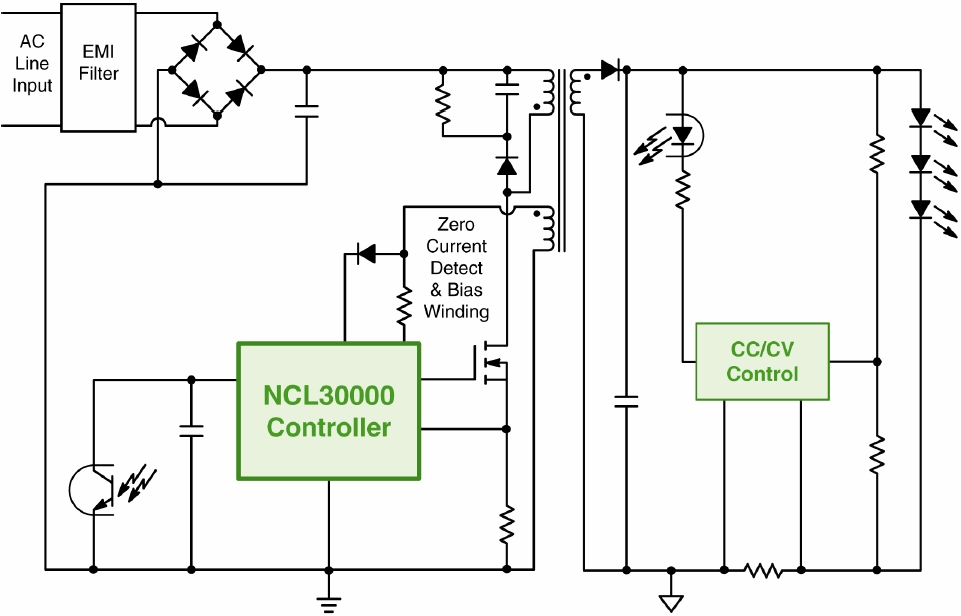 采用NCL30000的单段式CrM TRIAC调光LED驱动,第4张 采用NCL30000的单段式CrM TRIAC调光LED驱动,第4张