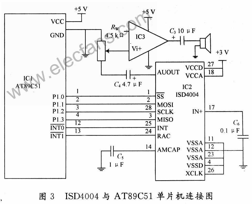 基于ISD4004单片机的火车站自动语音播报系统,第4张
