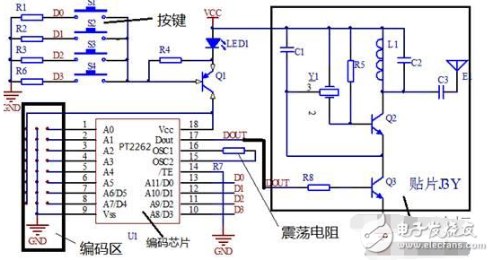 pt2262无线遥控电路图及电路分析,第5张 pt2262无线遥控电路图及电路分析,pt2262无线遥控电路图及电路分析,第5张