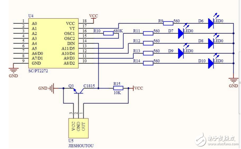 基于PT2262制作红外发射器电路,第2张 基于PT2262制作红外发射器电路,基于PT2262制作红外发射器电路,第2张