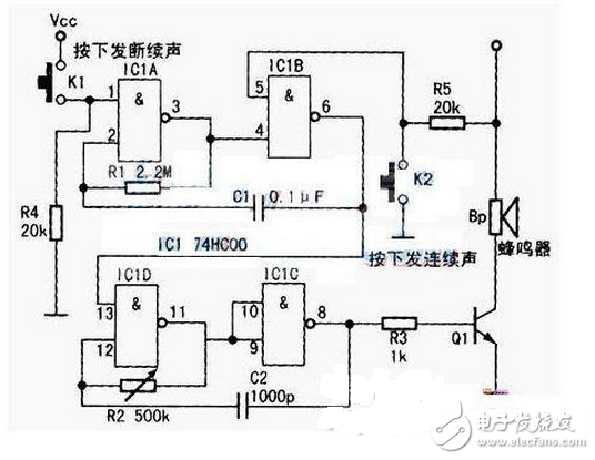74HC00多谐振荡器电路图,第2张 74HC00多谐振荡器电路图,74HC00多谐振荡器电路图,第2张
