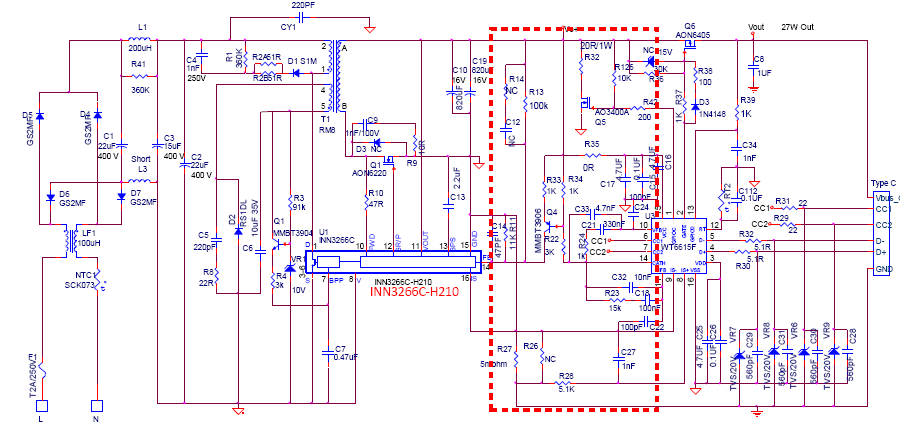 基于InnoSwitch3-Pro系列27W PD3.0方案简化电源开发,第13张